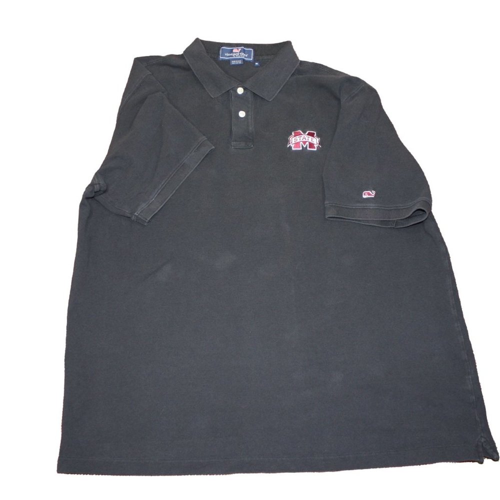 Vintage Mississippi State Polo Shirt  Black    Size  XL   5012